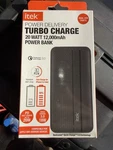 Cell Phone Power Bank Itek Turbo 20 Watt 12,000MAH Charge Usb-c FAST(GS382). Fixed Price $13.00.