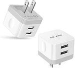 2PACK Usb Wall Charger Plug, Ailkin 2.4A Dual Port Adapter Power Cube Fast. Fixed Price $13.26.
