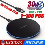 Wireless Fast Charger Charging Pad Dock Samsung Iphone Android Cell Lot. Fixed Price $215.10.