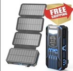 Solar Charger Power Bank 48000MAH Wireless Portable Soaraise Built-in Cables. Fixed Price $74.99.