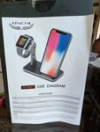 Bnchi Apple Watch Iphone Charging Stand Fast Wireless Charger Station Black. Fixed Price $15.00.