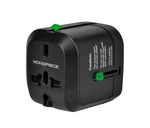 Monoprice Compact Cube Universal Travel Adapter - Black. Fixed Price $7.00.