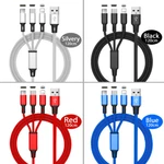 Mobile Charging Cable 3IN1 Type-c Micro Usb Ios For Iphone Samsung Huawei. Fixed Price $8.99.