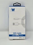 Just Wireless 10FT 8 Pin Apple Charging Cable - Open Box. Fixed Price $7.50.