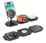 Jargou 3-IN-1 Magnetic Wireless Charging Station Foldable Fast Charger For Apple. Fixed Price $25.00.
