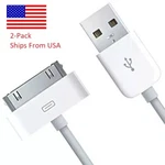 2 Pack Apple MA591G/C 30-PIN To Usb Data Charger Cable Iphone 4 3GS Ipad Ipod. Fixed Price $8.99.