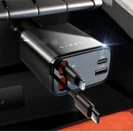 Lisen Retractable Car Charger 4 In 1 69W Usb Adapter For Iphone. Fixed Price $21.00.