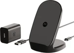 Motorola Turbopower 15W Qi Wireless Stand + 33W Charger, Black. Fixed Price $55.70.