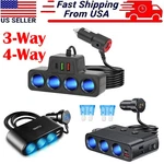 3-WAY 4-WAY Car Cigarette Lighter Socket Splitter Fast Charger Power Adapter 12V. Fixed Price $8.99.