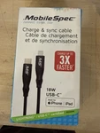 Mobilespec Charge And Sync 8 Pin To Usb Cable Black 6 Foot For Ipad Iphone. Fixed Price $9.99.