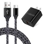 Quick 3.0 Fast Charging Usb Wall Charger Plug With 6FT Type Cable Fo.... Fixed Price $17.06.