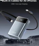 Joyfar Power Bank Usb 30000MAH Built In Cable 22.5W Nib - Gray. Fixed Price $48.57.
