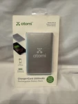 New Atomi Card 2500MAH Rechargeable Battery Bank AT726 Cell Or Tablet +(r. Fixed Price $13.95.