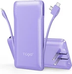 TG90 10000MAH Power Bank Thin Slim Portable Charger Built Cable Type. Fixed Price $15.99.
