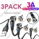 3 Pack Magnetic Micro Usb Fast Charging Cable For Android Samsung Charger Cord. Fixed Price $20.57.