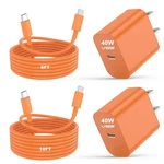 Iphone 17 16 15 Pro Max Charger Fast Charging 2 Pack 40W Usb Super Ch.... Fixed Price $23.69.