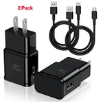 2 Pack Samsung Galaxy Home Type-c Fast Charging Wall Chargers- 3FT Cable. Fixed Price $12.79.