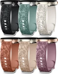 6 Pack Floral Engraved Bands Compatible With Samsung Galaxy Watch 7 5 4. Fixed Price $23.05.