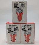 3 Gems Car Charger Dual Usb Red 2.1A Fast Compact Adapter Nos Read. Fixed Price $7.20.