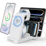 Wireless Charger For Samsung: 5 1 Charging Station White. Fixed Price $38.05.