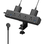 Desk Clamp Power Strip, 40W Total Fast Charging Station, Edge Mount Powe.... Fixed Price $64.61.