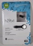 New Motorola H19TXT Bluetooth Headset Black Ear-hook Crystaltalk Nfc Car Charger. Fixed Price $129.95.