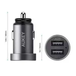 New Aukey Dual Usb-a Metal Car Charger 24W. Fixed Price $40.00.