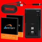 High Grade Acesoft 2400MAH Battery Charger Cable Stylus Zte Zfive Lte Z558VL. Fixed Price $49.80.