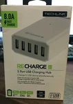 Techlink Recharge 5 Port Usb Hub Wall Charger White ( New). Fixed Price $8.00.