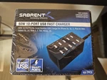 Sabrent 60 Watt (12 Amp) 10-PORT Ul Certified Desktop Usb Rapid Charger 110-220V. Fixed Price $18.90.