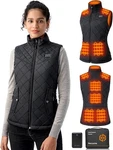 Hecusma Quilted Heated Vest Women With Battery Pack 16000MAH 7.4V, Warming. Fixed Price $38.99.