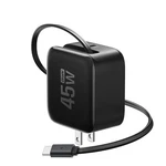 Ef Ecoflow 45W Usb Charger With Retractable Cable, 3-IN-1 Phone Black. Fixed Price $76.15.