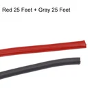 25+25 Ft 8 Gauge Amplifier Battery Power Cable Ground Wire Cca Red Gray. Fixed Price $23.00.