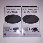 Set Of 2 Wireless Charger 10W Black Works Best With Usb-c Fast Charging Adapter. Fixed Price $19.99.