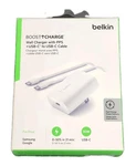 NN8O Belkin Boostcharge Wall Charger With Usb-c To Cable 30W Pd Enabled. Fixed Price $12.99.