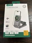 Ugreen 3 In QI2 15W Magnetic Wireless Charger Foldable For Iphone Open New!. Fixed Price $39.12.