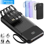 New 20000MAH Power Bank PD22.5W Fast Charger With 4 Cables For Phone Heated Vest. Fixed Price $17.99.