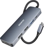 Benfei Hub 5-IN-1 With 4K Hdmi(certified), 100W Power Delivery, 3 Usb-a,. Fixed Price $19.77.