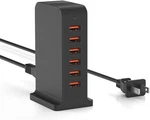 Vpsun Usb Charger 6 Port Multi Tower Charging Station For 50W, Black. Fixed Price $21.90.
