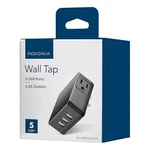 New Insignia 5-PORT Wall Tap Charger Black Usb & Outlets NS-MMP2A3UBK. Fixed Price $14.20.