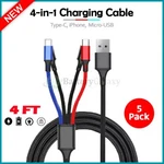 5X Fenzer Multi Charging CABLE,1M Charger Cord Usb 4 Adapter. Fixed Price $15.99.