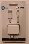 Onn 2.1 Amp Wall Charger With Micro Usb Sync & Cable (3FT) White Unopened. Fixed Price $12.50.