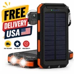 Portable Solar Power Bank Charger For Cell 20000MAH Iphone & Android. Fixed Price $22.99.