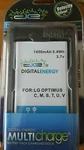 Digital Energy Kit Lg Optimus C,m,s,t,u 1450MAH/3.7V Battery&charge Dock. Fixed Price $15.00.