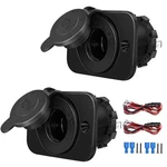 Riseuvo Pack 12V Cigarette Lighter Socket, Dc Waterproof Female Power Outlet. Fixed Price $15.30.