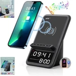 Wireless Charging Station Bluetooth Speaker Alarm Clock For Iphone Android. Fixed Price $63.89.