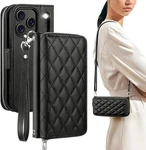Ocase Iphone 17 Pro Max Wallet Crossbody Rfid Zipper Strap Black. Fixed Price $29.97.