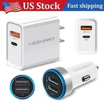 Port Usb A+c Wall Fast Charging & Dual Car Charger Adapter 20W For Iphone. Fixed Price $33.45.