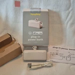 Heyday 4200MAH Plug-in Power Bank Stone White Apple For Iphone Ipad + Cable. Fixed Price $11.99.