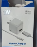 Just Wireless 2.4A/12W 1-PORT Usb-a Wall Charger 5FT Tpu Cable. Fixed Price $8.00.